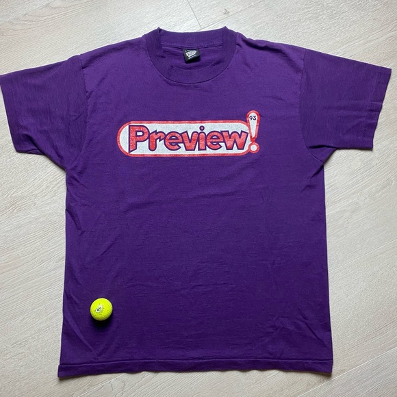 Vintage Purple “Preview!” T-Shirt - Picture 2 of 8